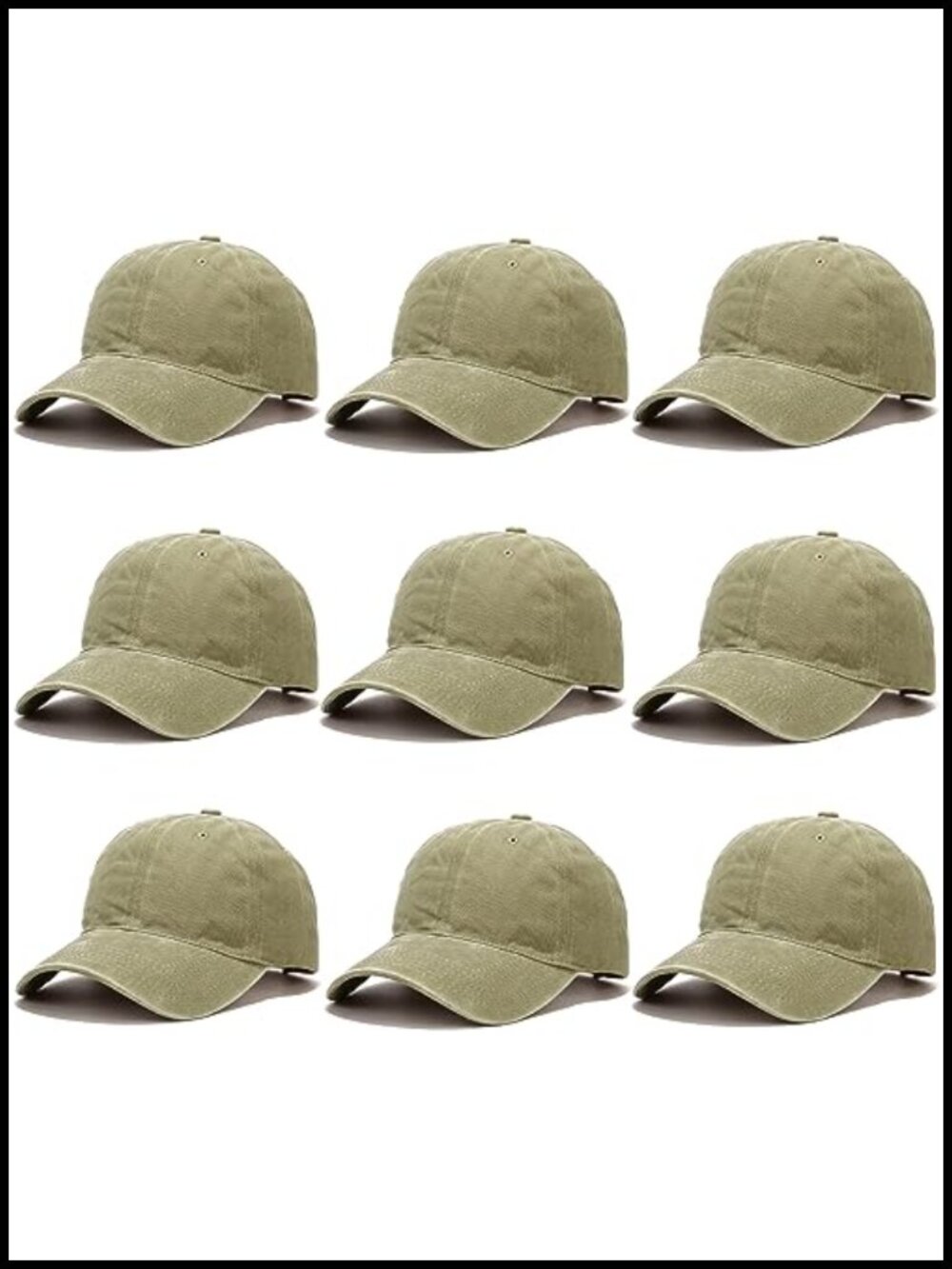 9 Pack Vintage Washed Baseball Caps Unisex Adjustable Dad Hat Distressed